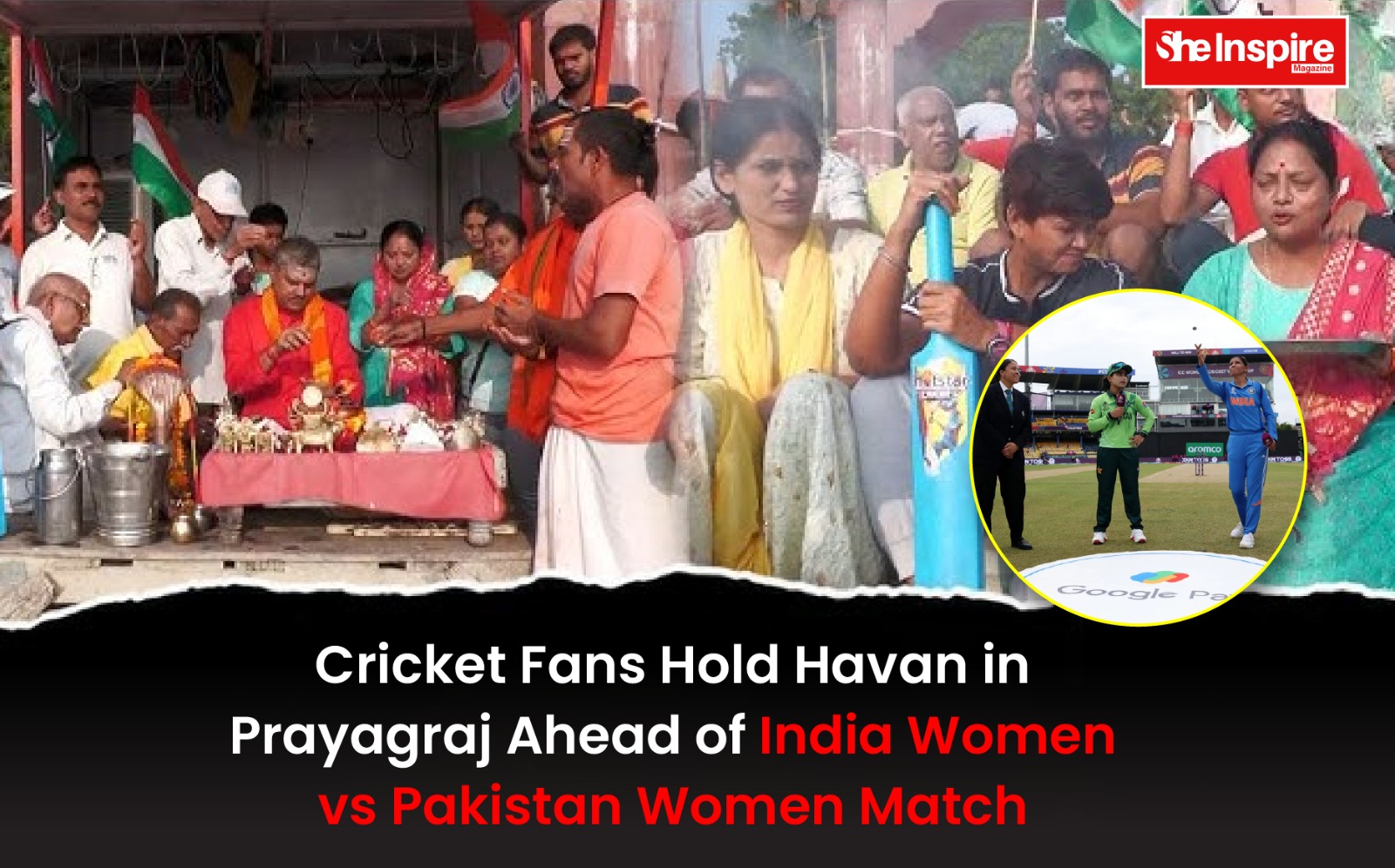 Cricket Fans Hold Havan in Prayagraj Ahead of India Women vs. Pakistan Women Match